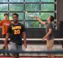 Students play pickleball during the Freshman Engineering Summit